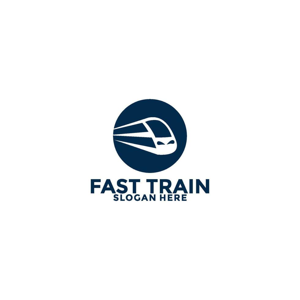 Train logo vector illustration design.fast train logo.High speed train logo icon template