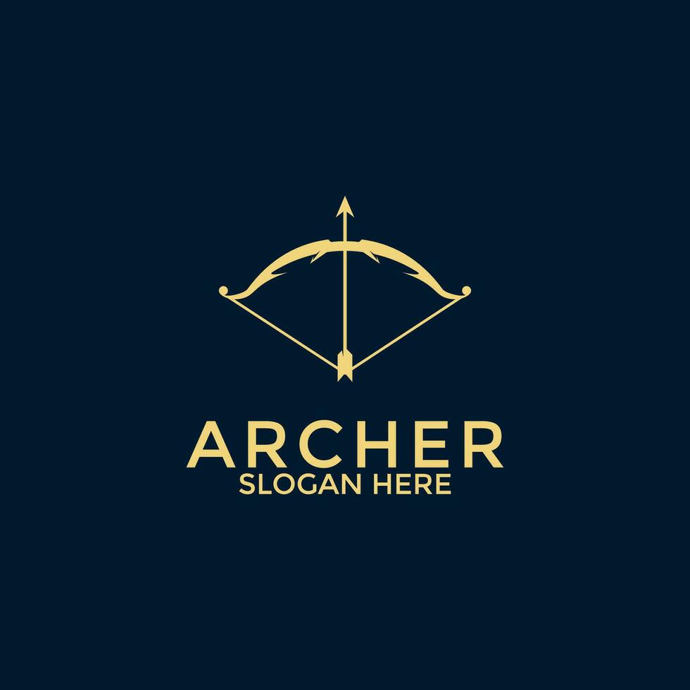 archer logo vector, creative archer logo design template vector
