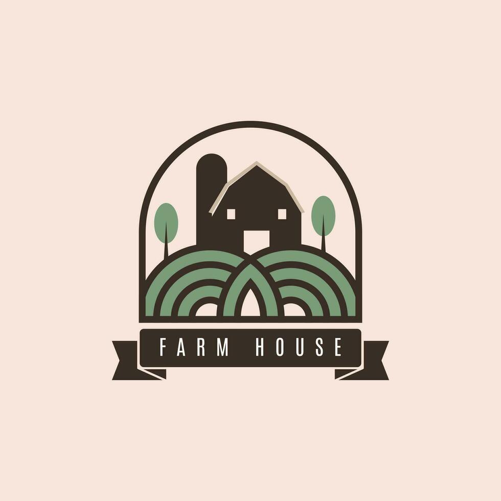 Farm House concept logo. - Vector. vector