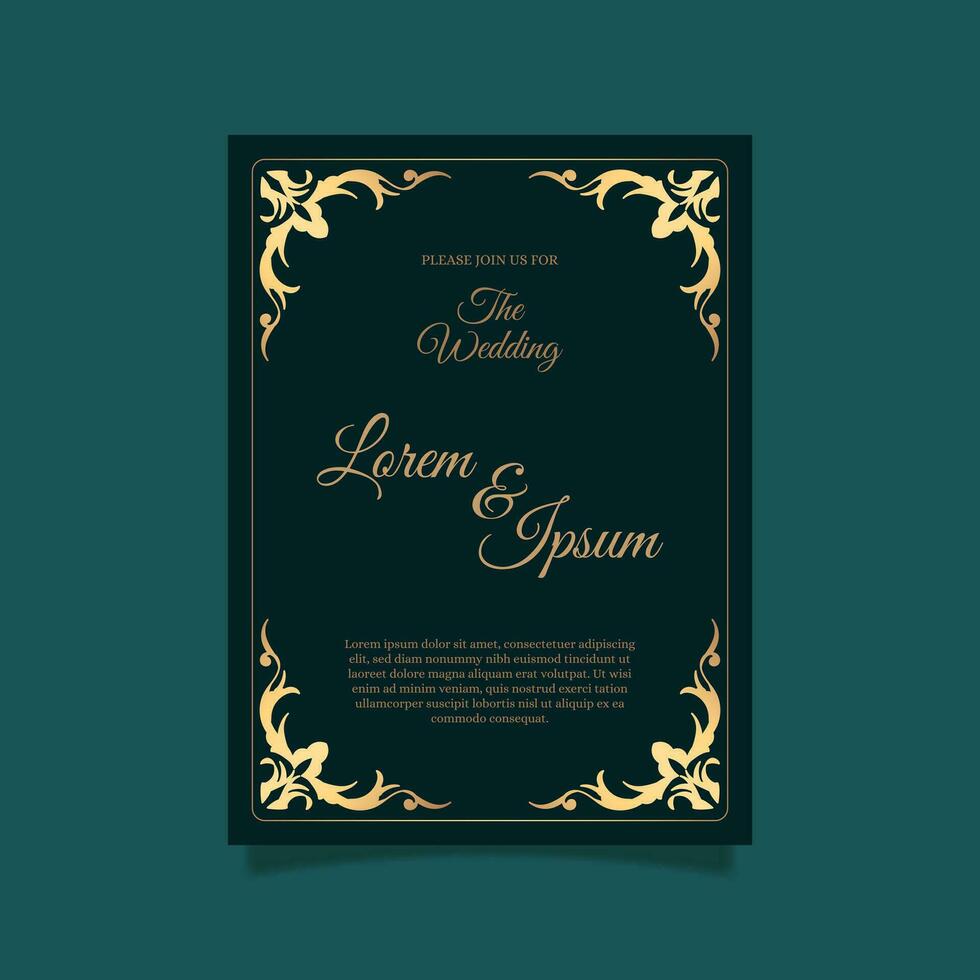 Retro wedding invitation template. - Vector. vector