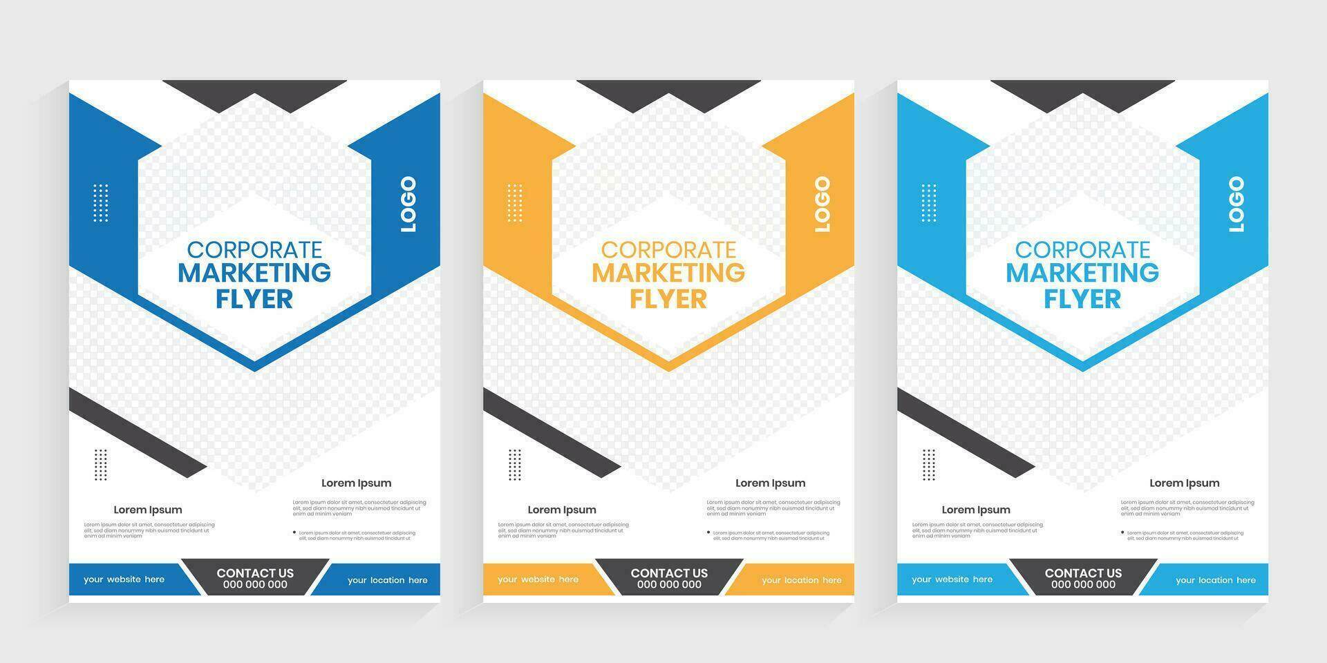 Company business marketing print a4 flier and leaflet brochure design vector