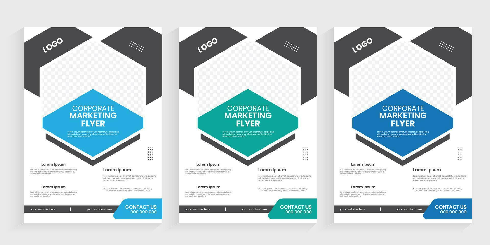 New trendy style business marketing a4 flier and handout design vector