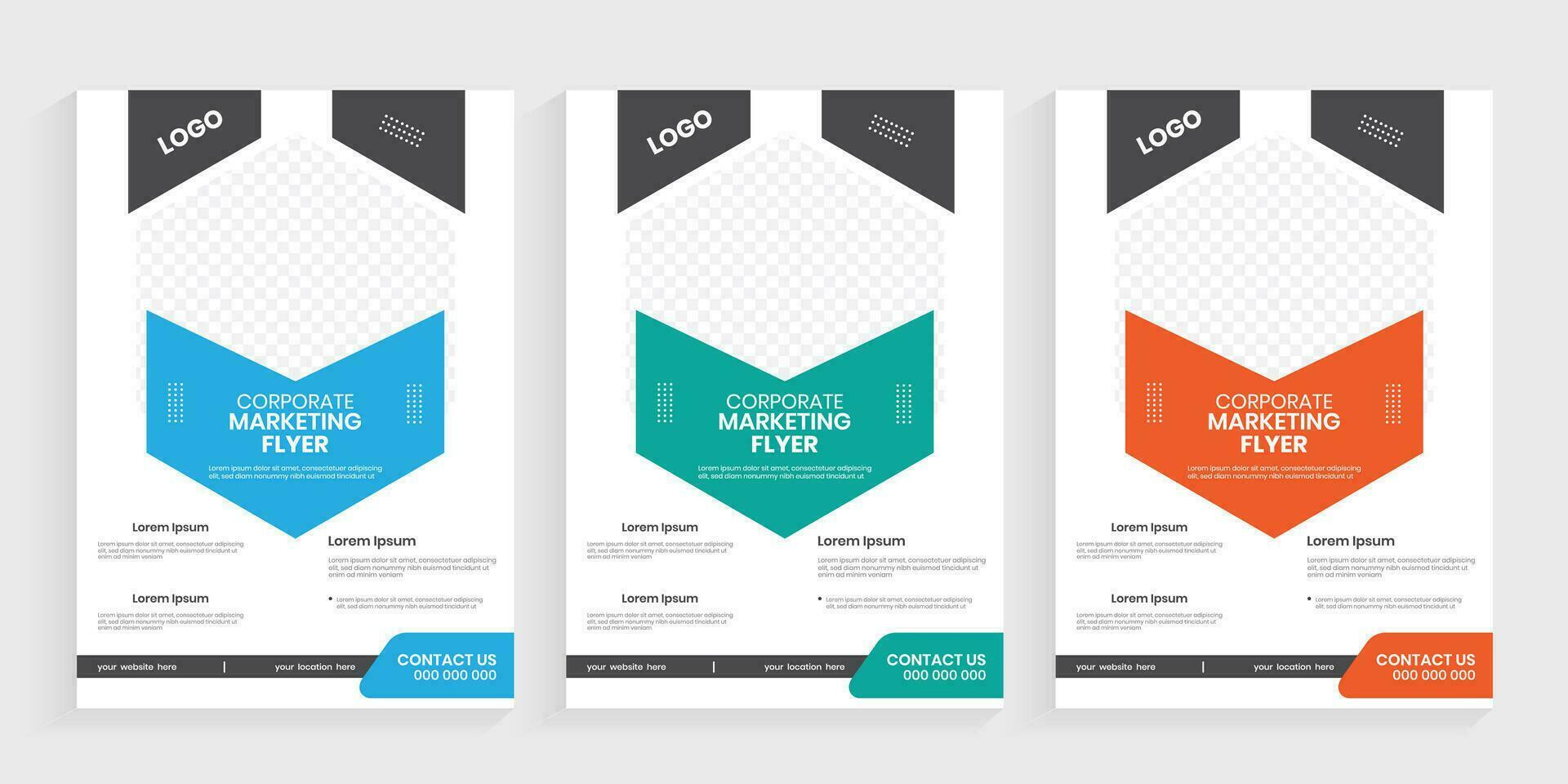 New trendy style business marketing a4 flier and handout design vector