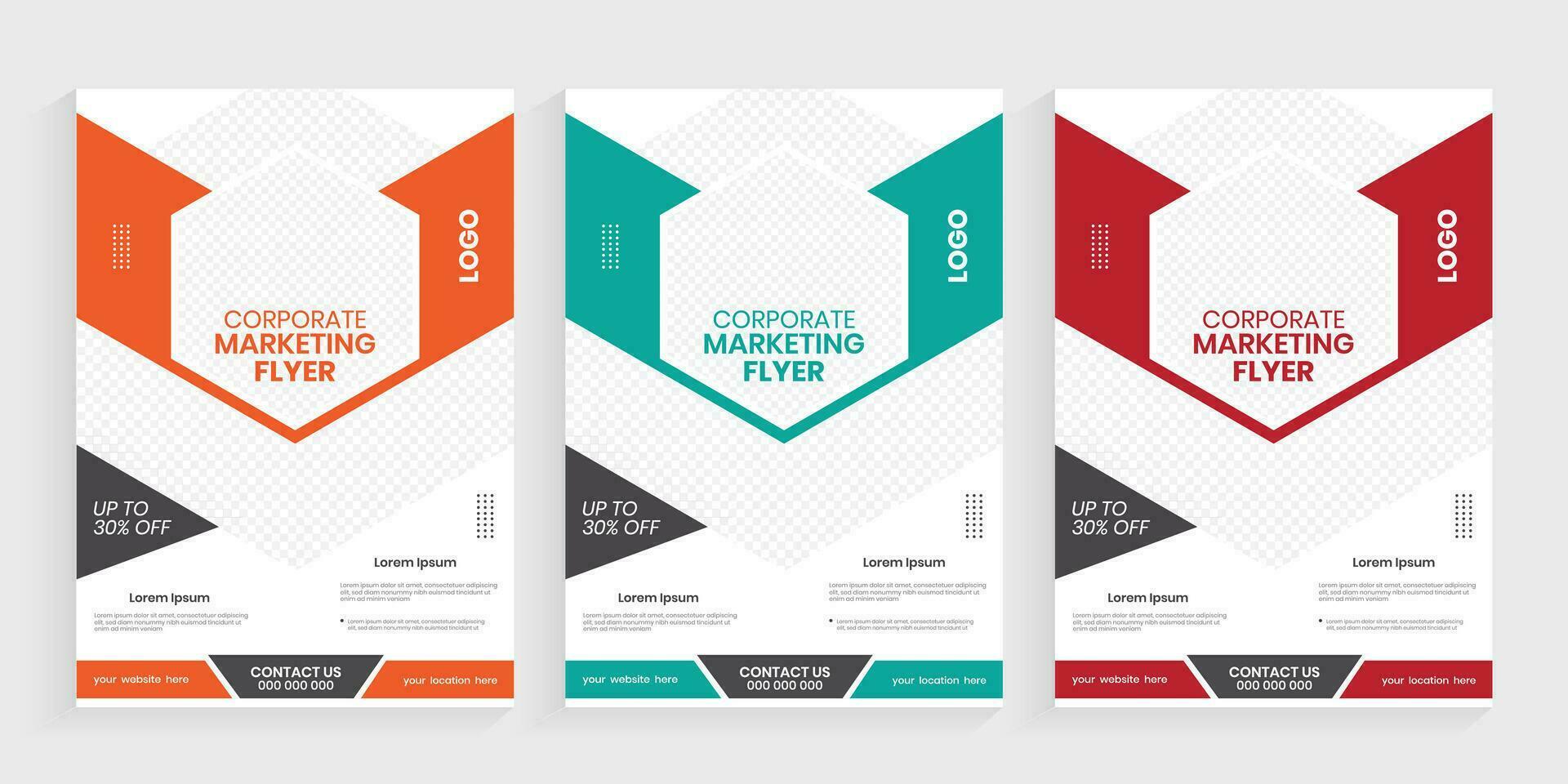 Corporate agency new trendy flier with eps-10 source file vector