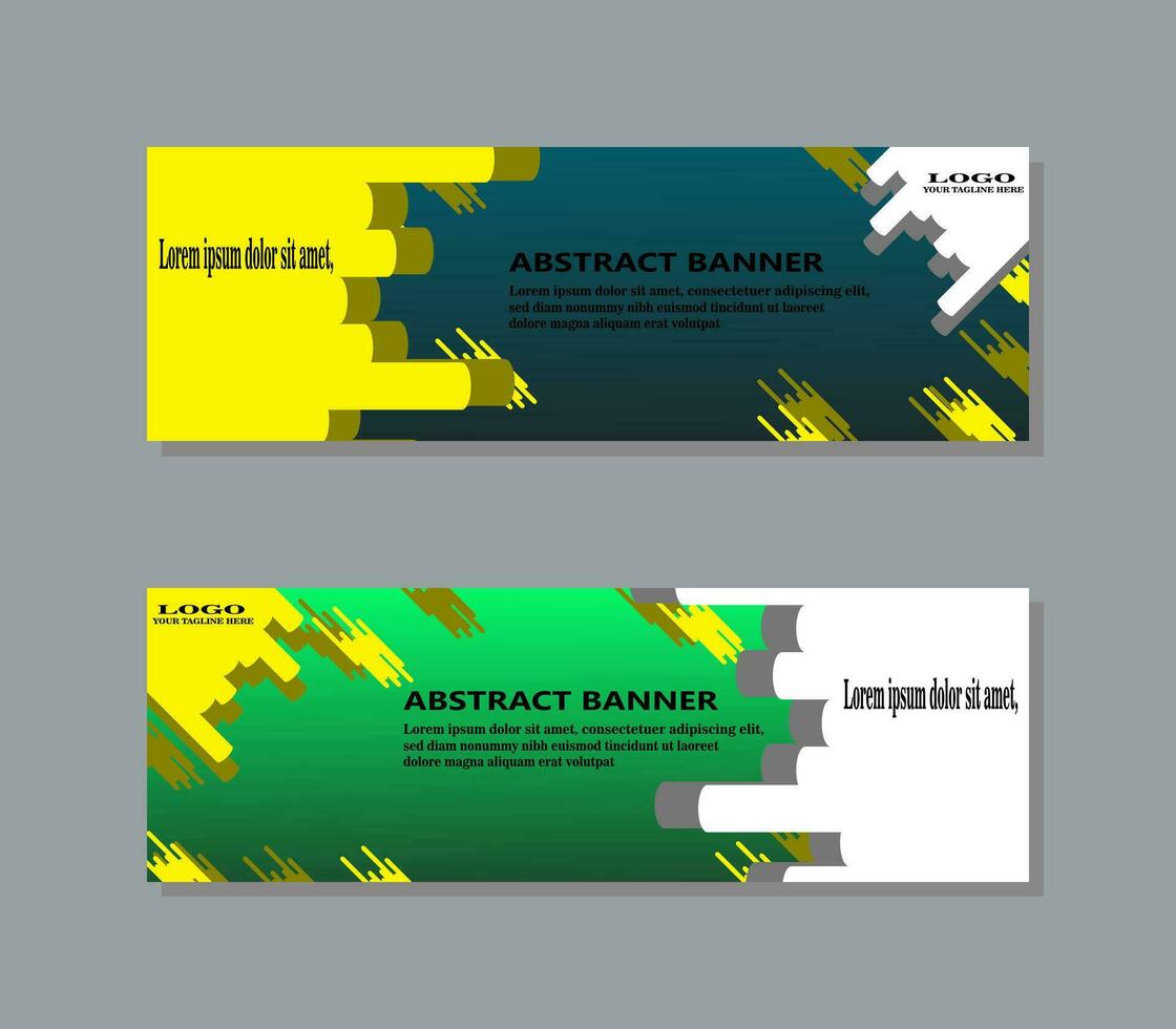 Two abstract business banner for website header. vector