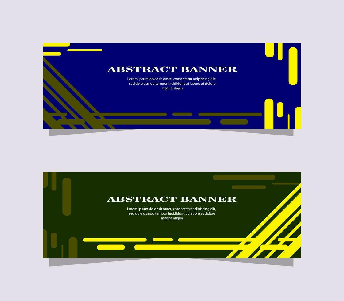 Set of abstract banners vector