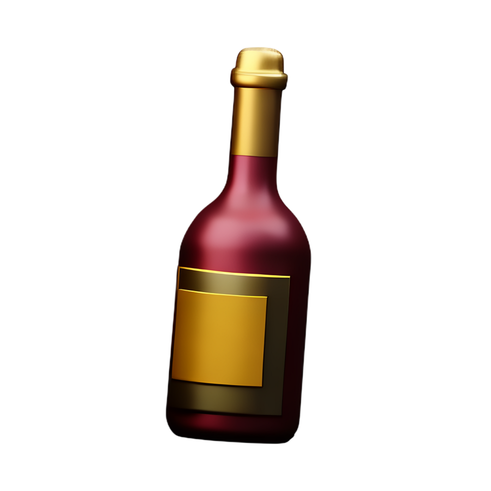 wine 3d rendering icon illustration png