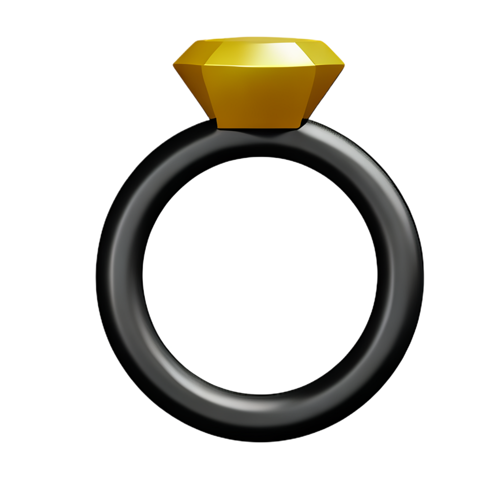 ring 3d rendering icon illustration png