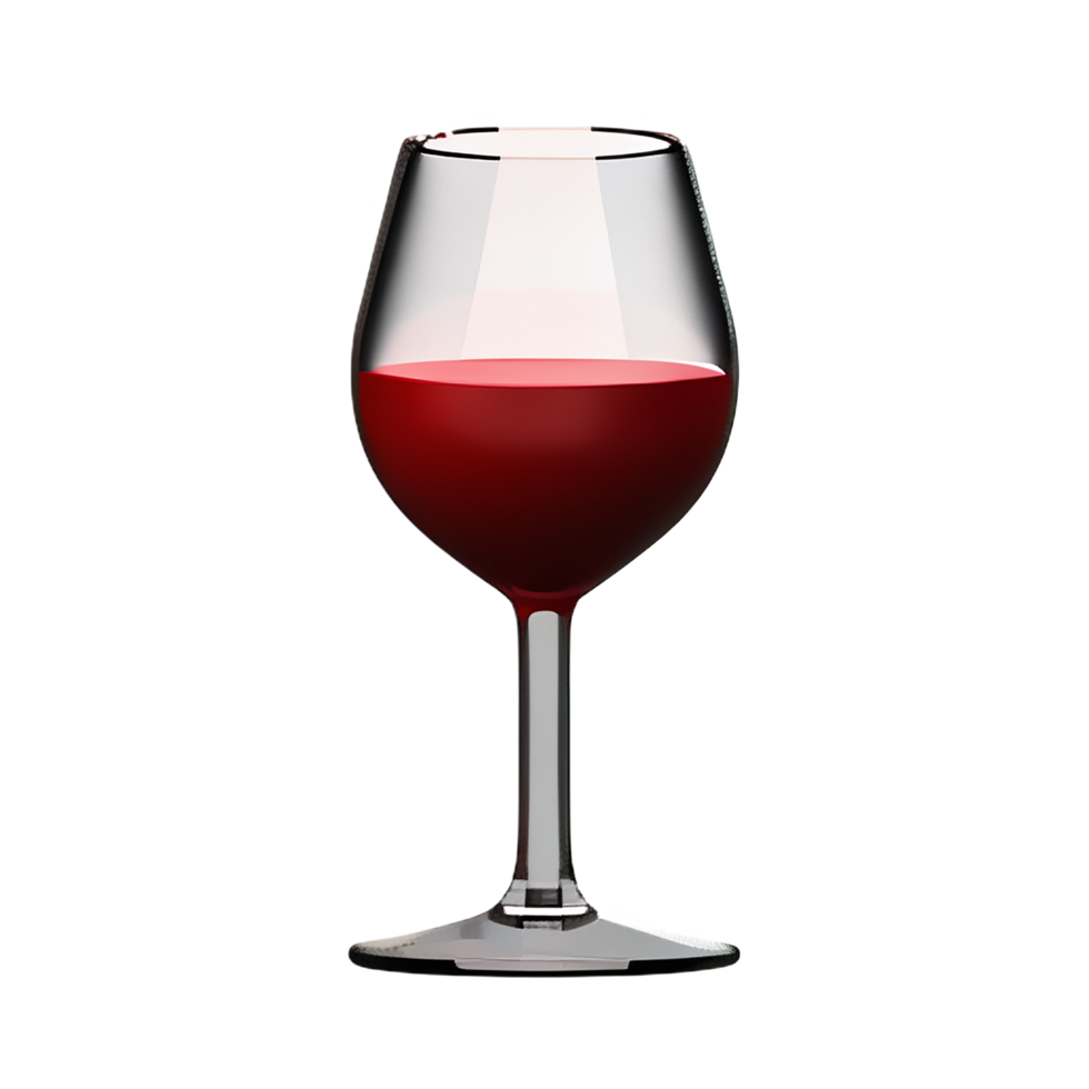 wijn glas 3d renderen icoon illustratie png