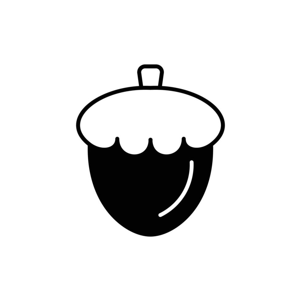 acorn icon. glyph icon vector