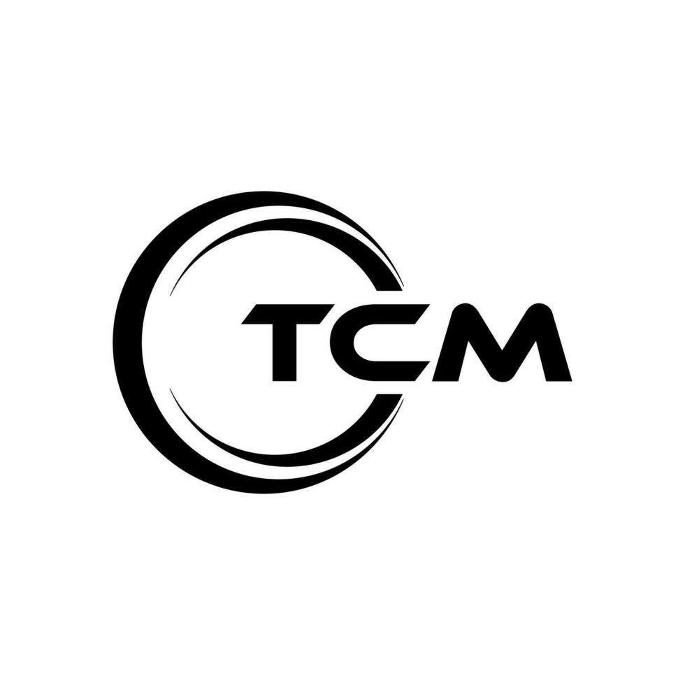 tcm letra logo diseño, inspiración para un único identidad. moderno elegancia y creativo diseño. filigrana tu éxito con el sorprendentes esta logo. vector