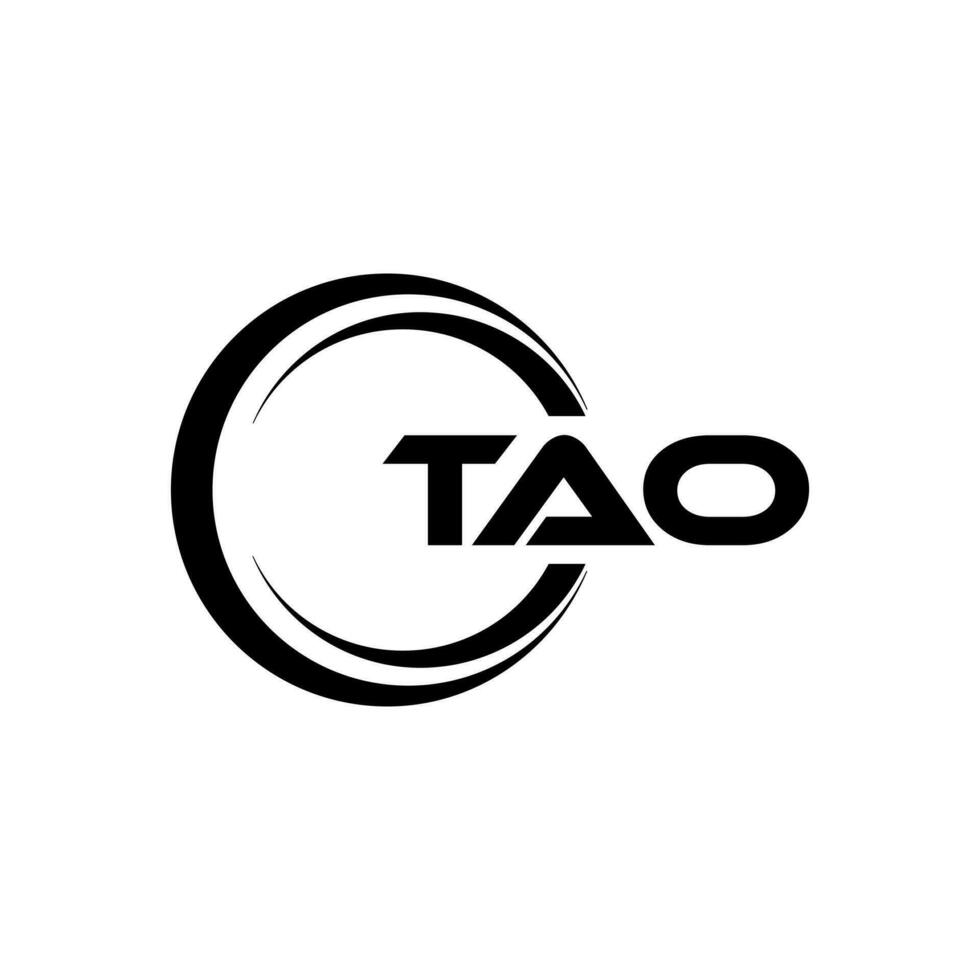 TAO Letter Logo Design, Inspiration for a Unique Identity. Modern Elegance and Creative Design. Watermark Your Success with the Striking this Logo. vector