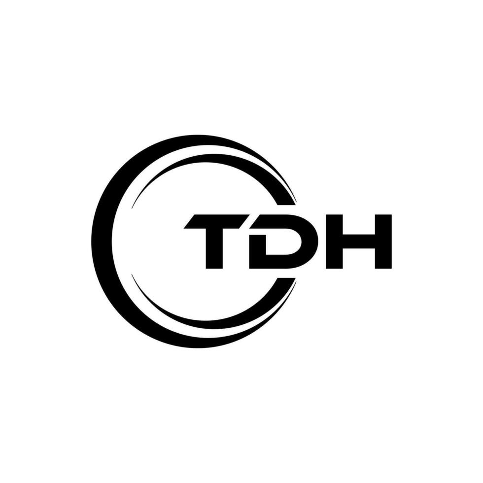 tdh letra logo diseño, inspiración para un único identidad. moderno elegancia y creativo diseño. filigrana tu éxito con el sorprendentes esta logo. vector