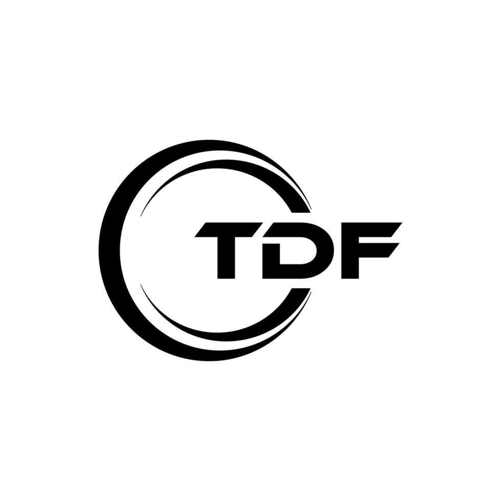 TDF Letter Logo Design, Inspiration for a Unique Identity. Modern Elegance and Creative Design. Watermark Your Success with the Striking this Logo. vector