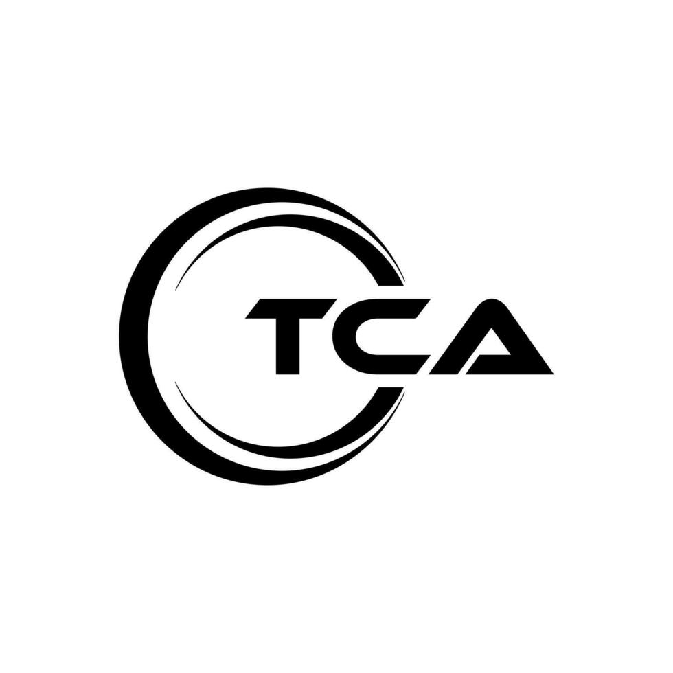 TCA Letter Logo Design, Inspiration for a Unique Identity. Modern Elegance and Creative Design. Watermark Your Success with the Striking this Logo. vector