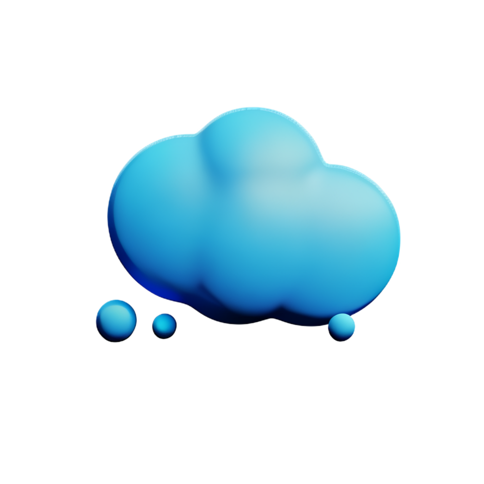 thought bubble 3d rendering icon illustration png