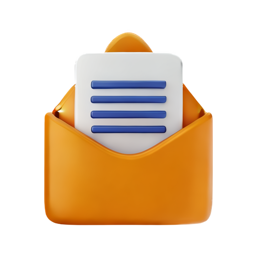 mail 3d rendering icon illustration png