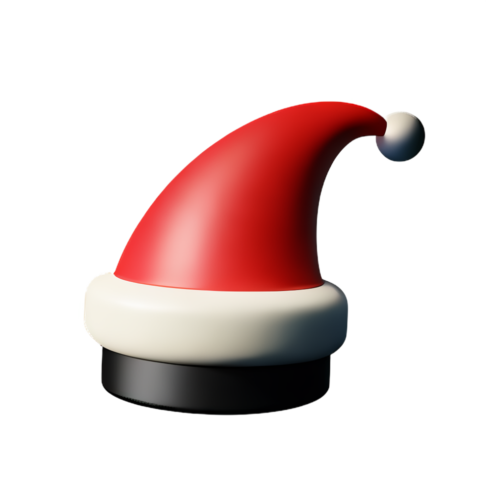 santa hat 3d rendering icon illustration png