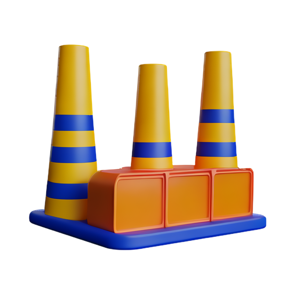 factory 3d rendering icon illustration png