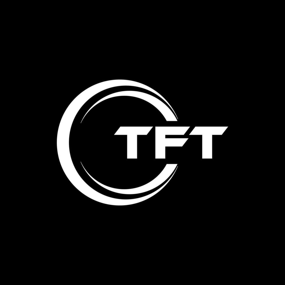 tft letra logo diseño, inspiración para un único identidad. moderno elegancia y creativo diseño. filigrana tu éxito con el sorprendentes esta logo. vector