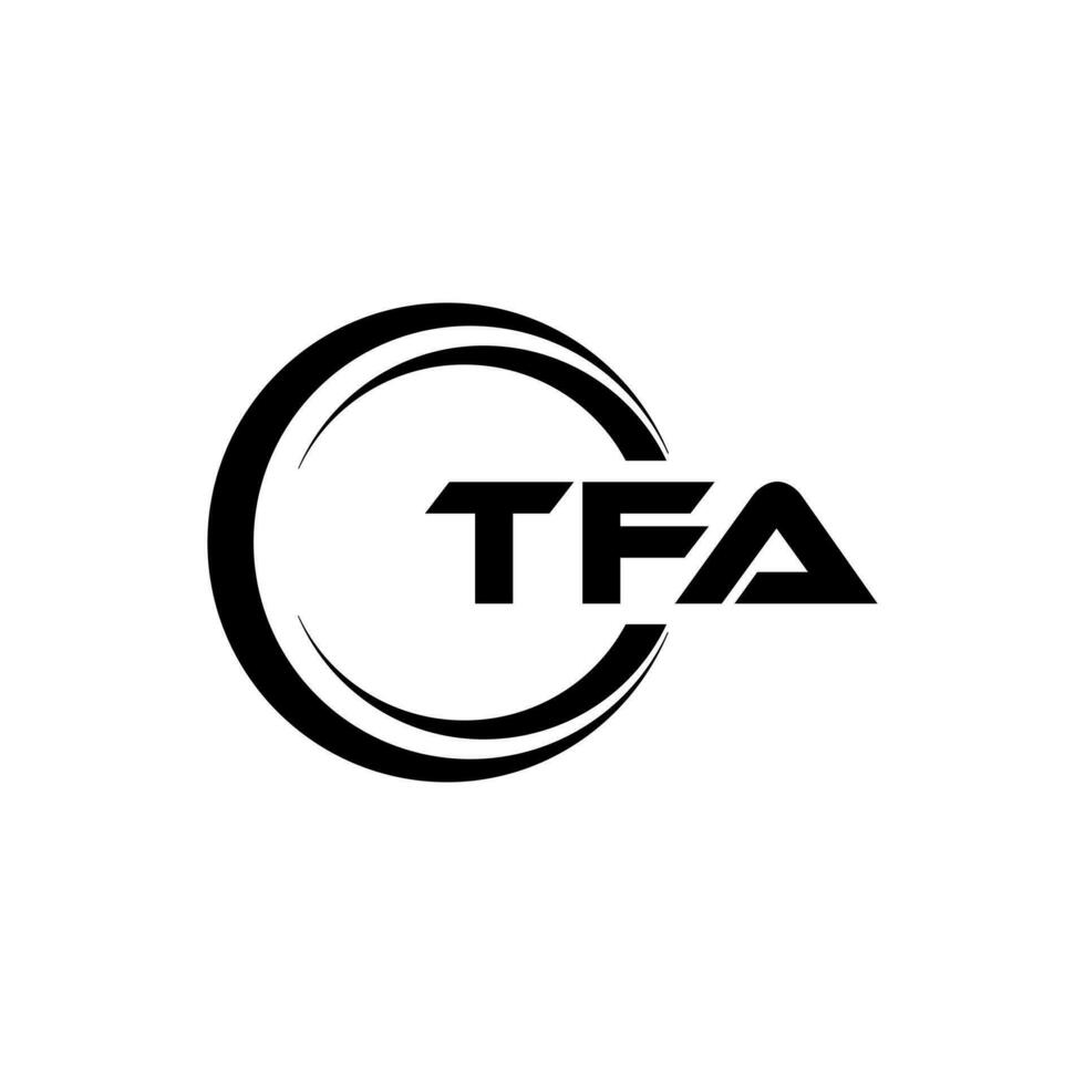 tfa letra logo diseño, inspiración para un único identidad. moderno elegancia y creativo diseño. filigrana tu éxito con el sorprendentes esta logo. vector