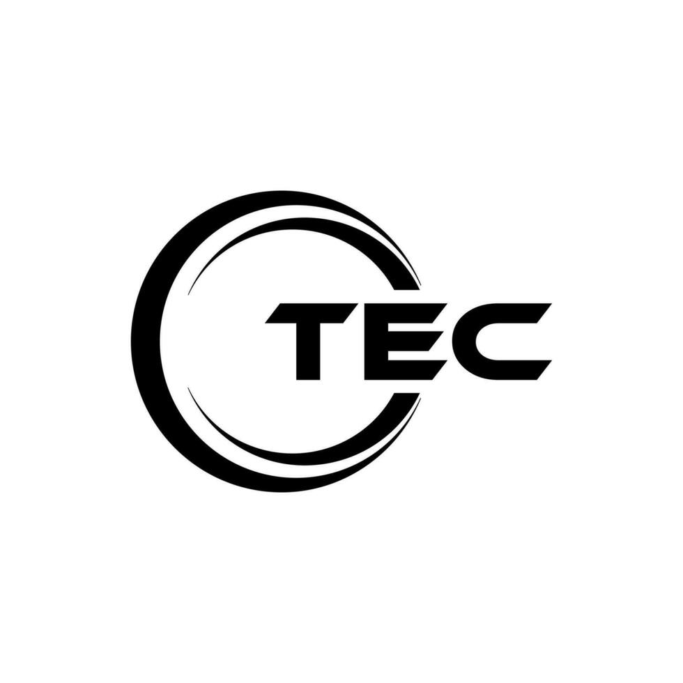 TEC Letter Logo Design, Inspiration for a Unique Identity. Modern Elegance and Creative Design. Watermark Your Success with the Striking this Logo. vector