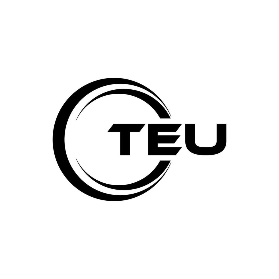 TEU Letter Logo Design, Inspiration for a Unique Identity. Modern Elegance and Creative Design. Watermark Your Success with the Striking this Logo. vector