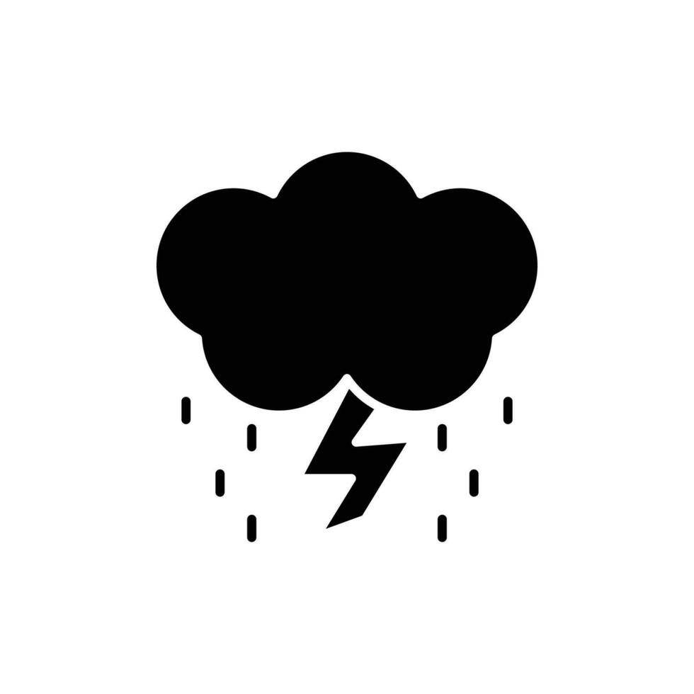 storm icon. solid icon vector