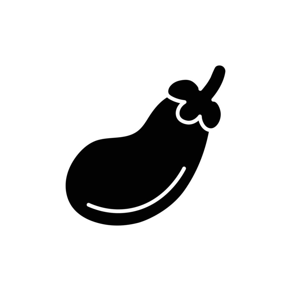 eggplant icon. solid icon vector