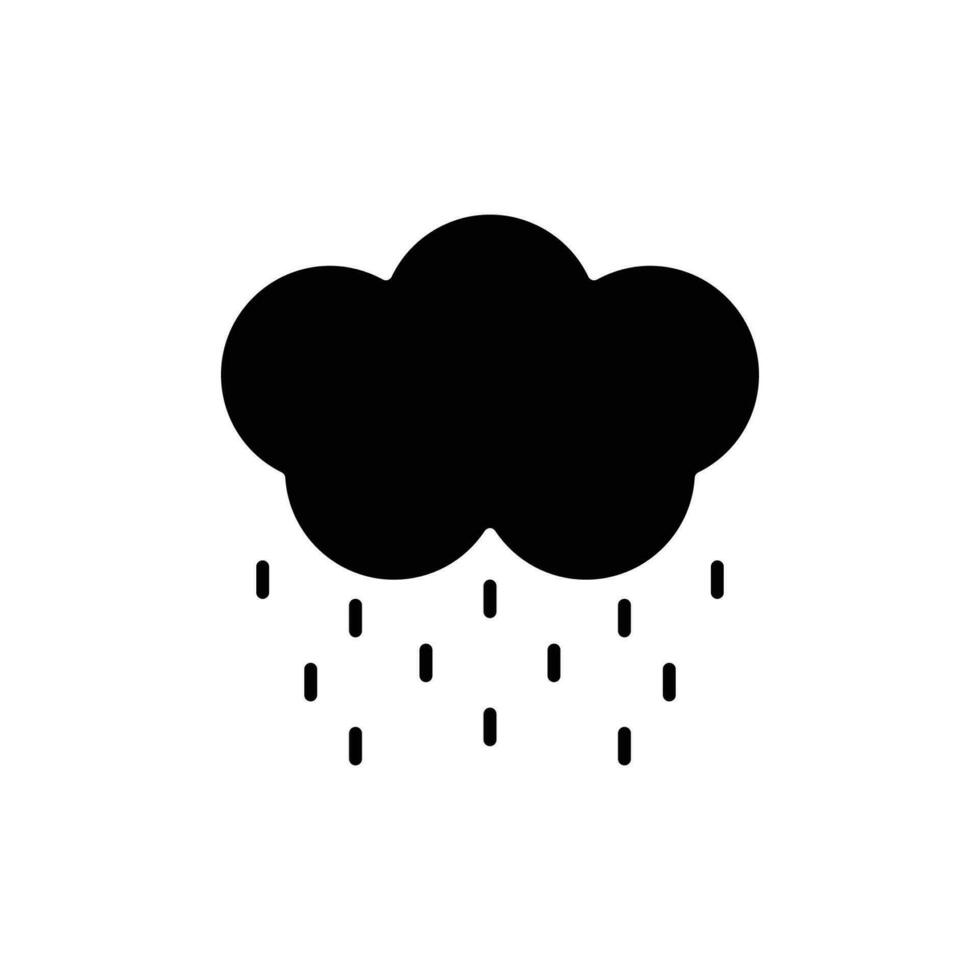 rain icon. solid icon vector