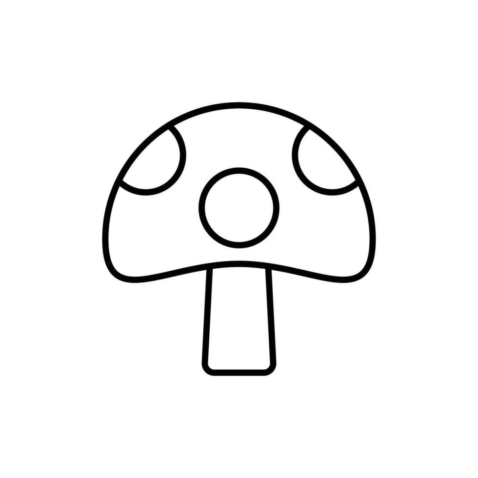 mushroom icon. outline icon vector