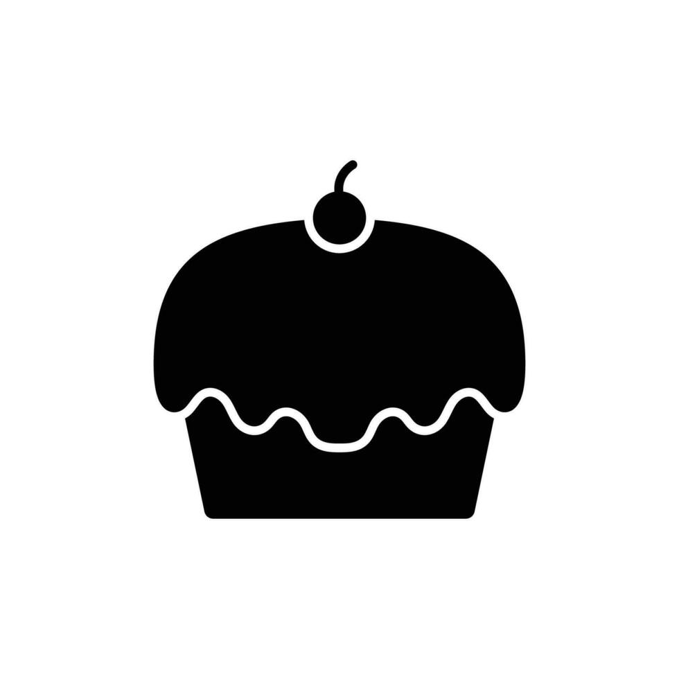 tarta icono. sólido icono vector