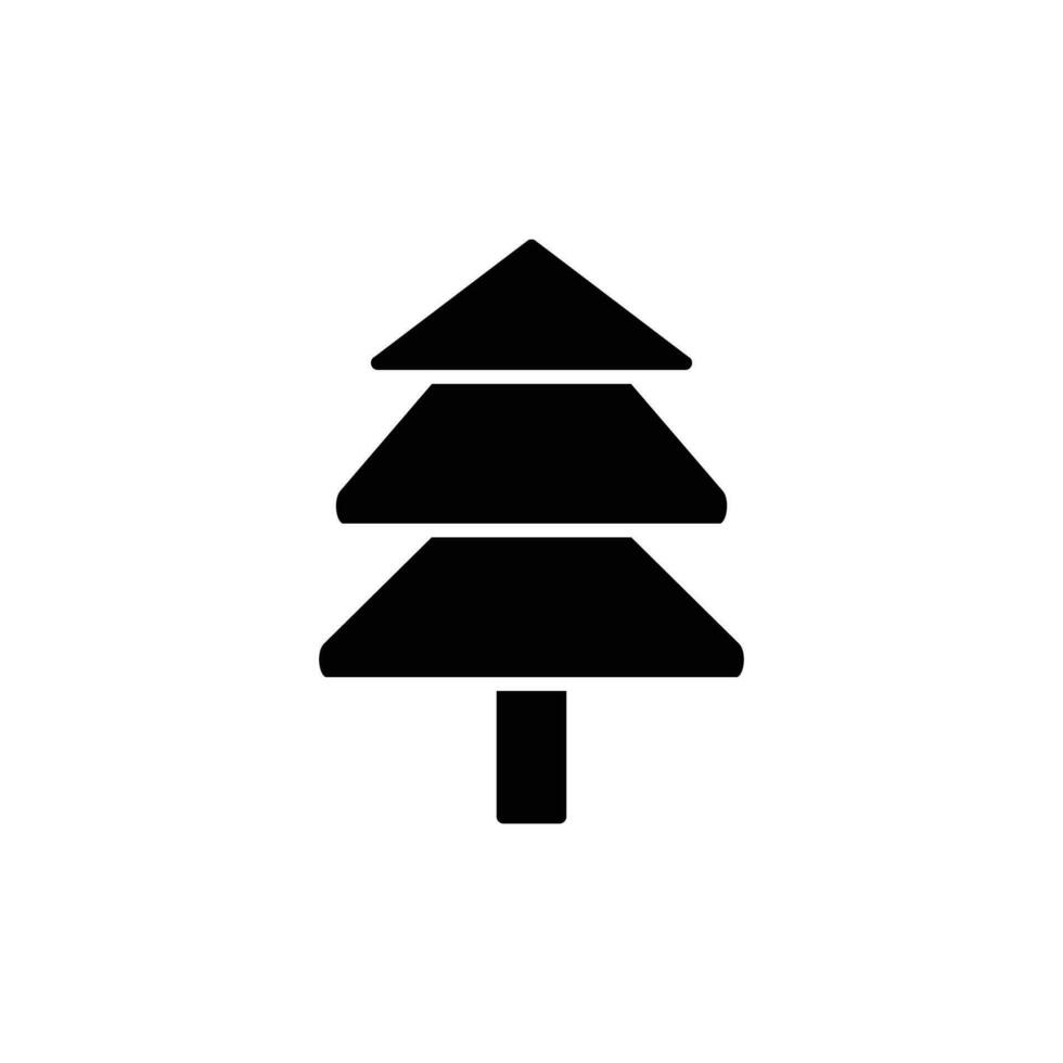 pine icon. solid icon vector