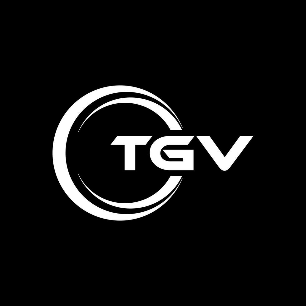 tgv letra logo diseño, inspiración para un único identidad. moderno elegancia y creativo diseño. filigrana tu éxito con el sorprendentes esta logo. vector