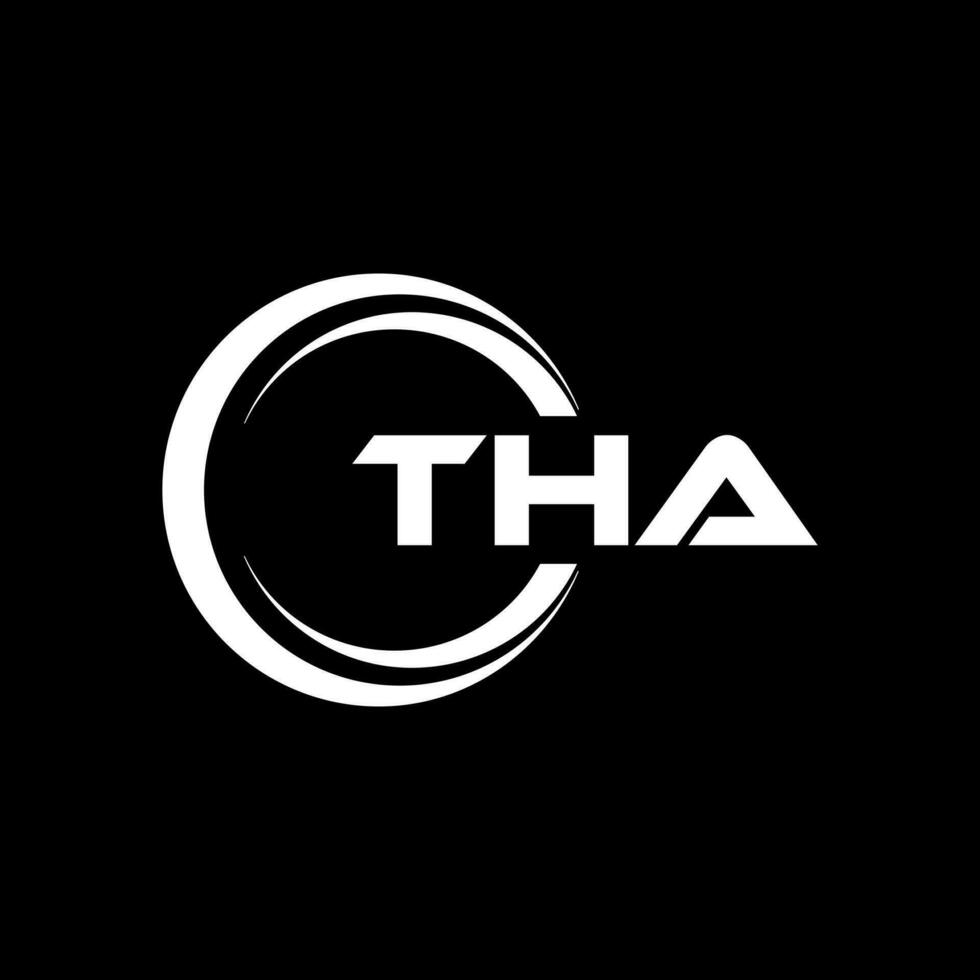 THA Letter Logo Design, Inspiration for a Unique Identity. Modern Elegance and Creative Design. Watermark Your Success with the Striking this Logo. vector