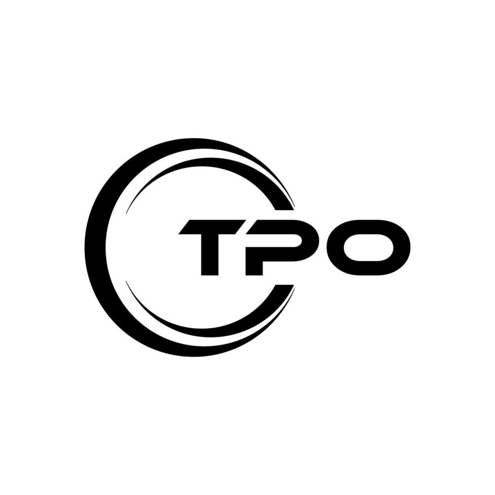 TPO Letter Logo Design, Inspiration for a Unique Identity. Modern Elegance and Creative Design. Watermark Your Success with the Striking this Logo. vector