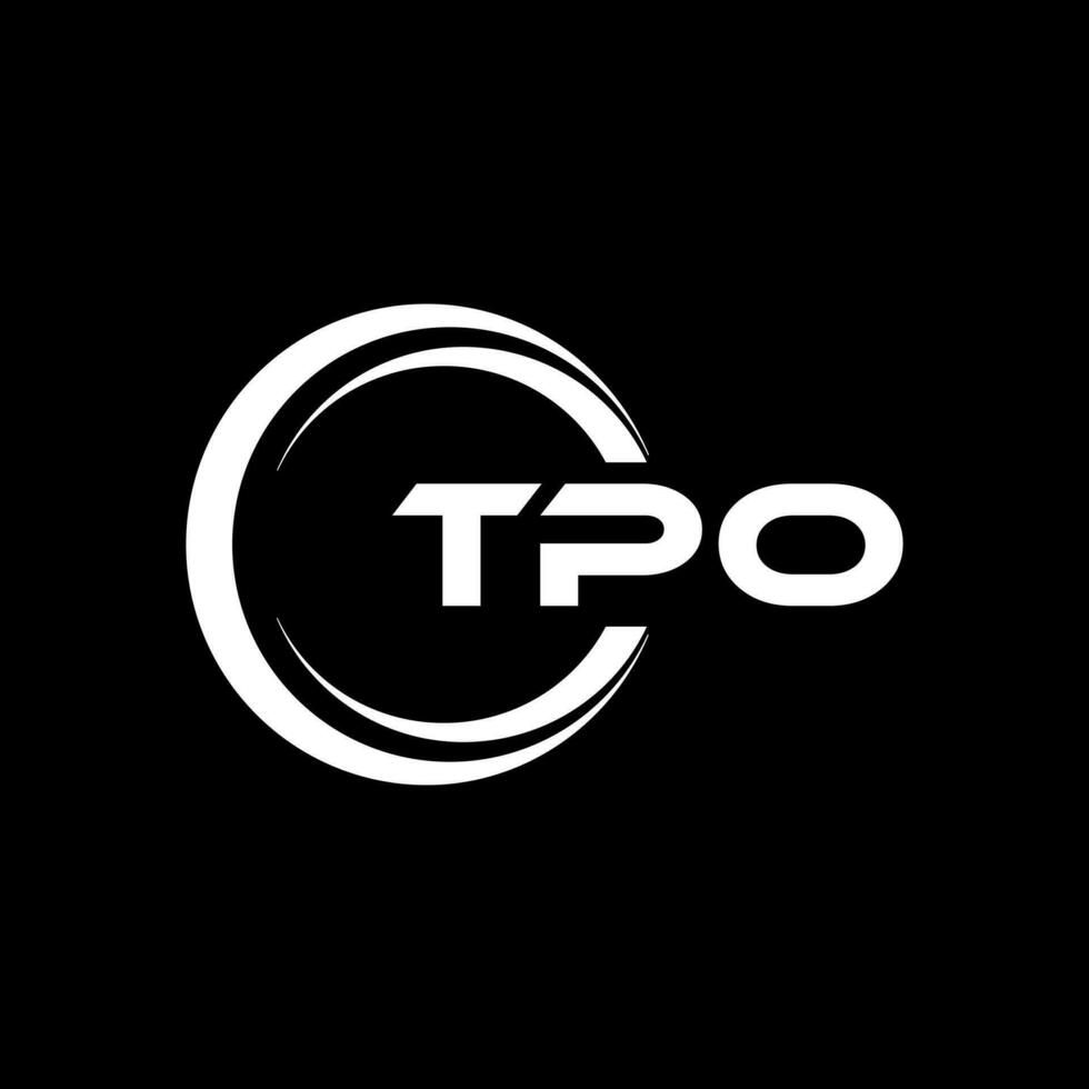 TPO Letter Logo Design, Inspiration for a Unique Identity. Modern Elegance and Creative Design. Watermark Your Success with the Striking this Logo. vector