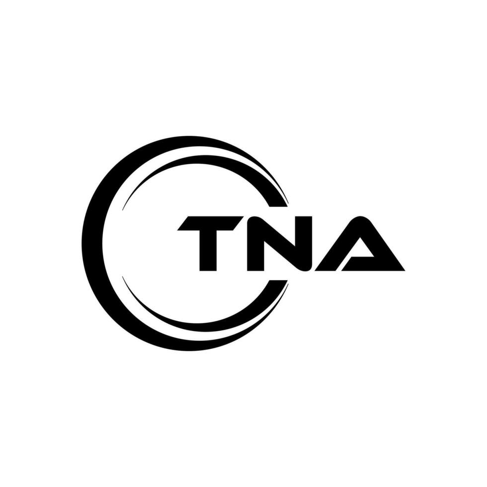 tna letra logo diseño, inspiración para un único identidad. moderno elegancia y creativo diseño. filigrana tu éxito con el sorprendentes esta logo. vector