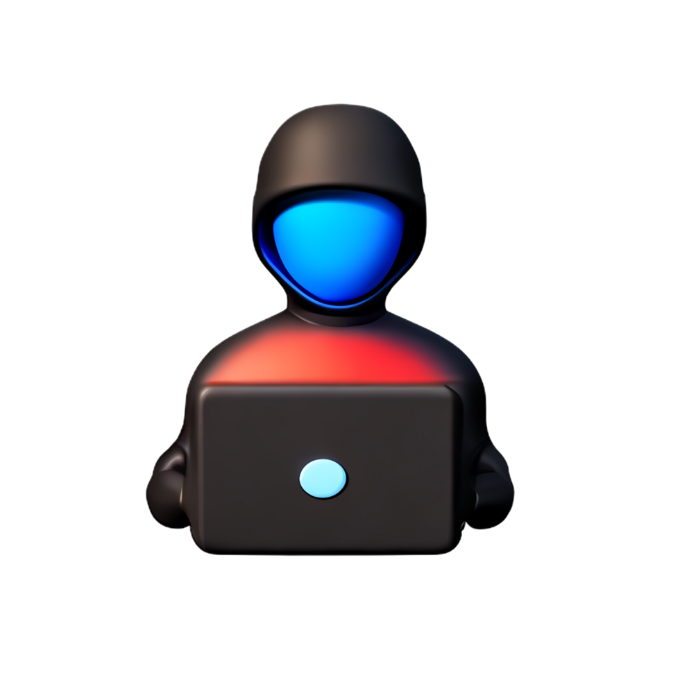 hacker 3d rendering icon illustration png