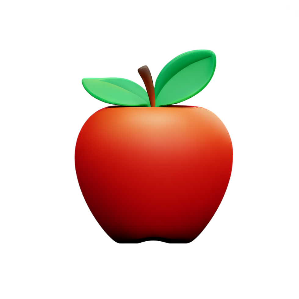 apple 3d rendering icon illustration png