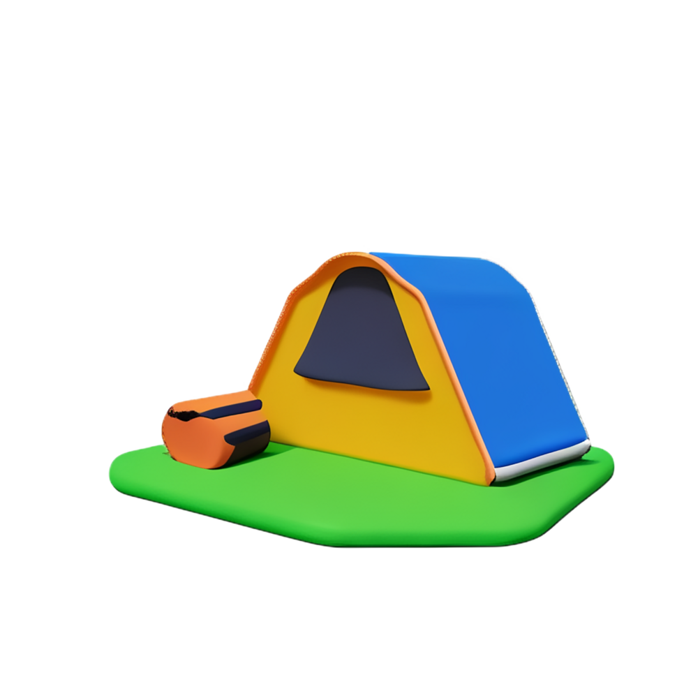 camping 3d rendering icon illustration png