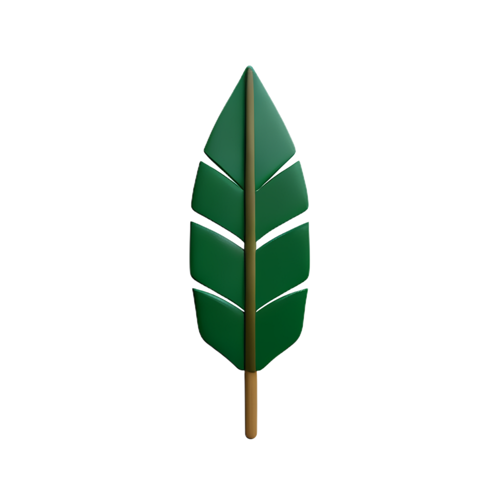 palm leaf 3d rendering icon illustration png