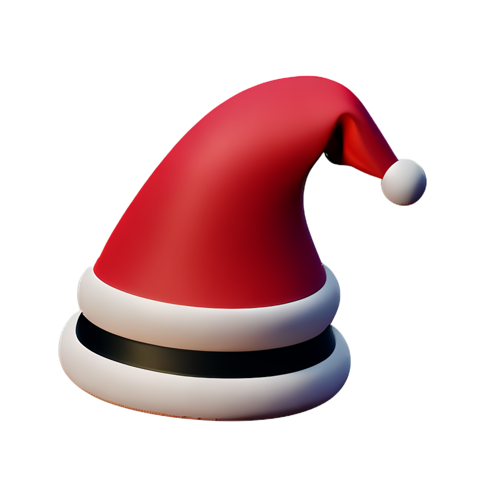 santa hat 3d rendering icon illustration png