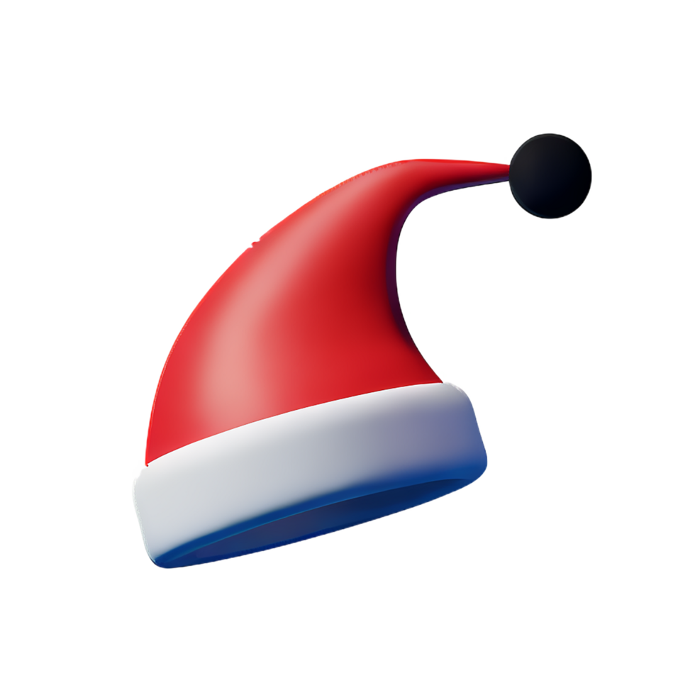 Père Noël chapeau 3d le rendu icône illustration png