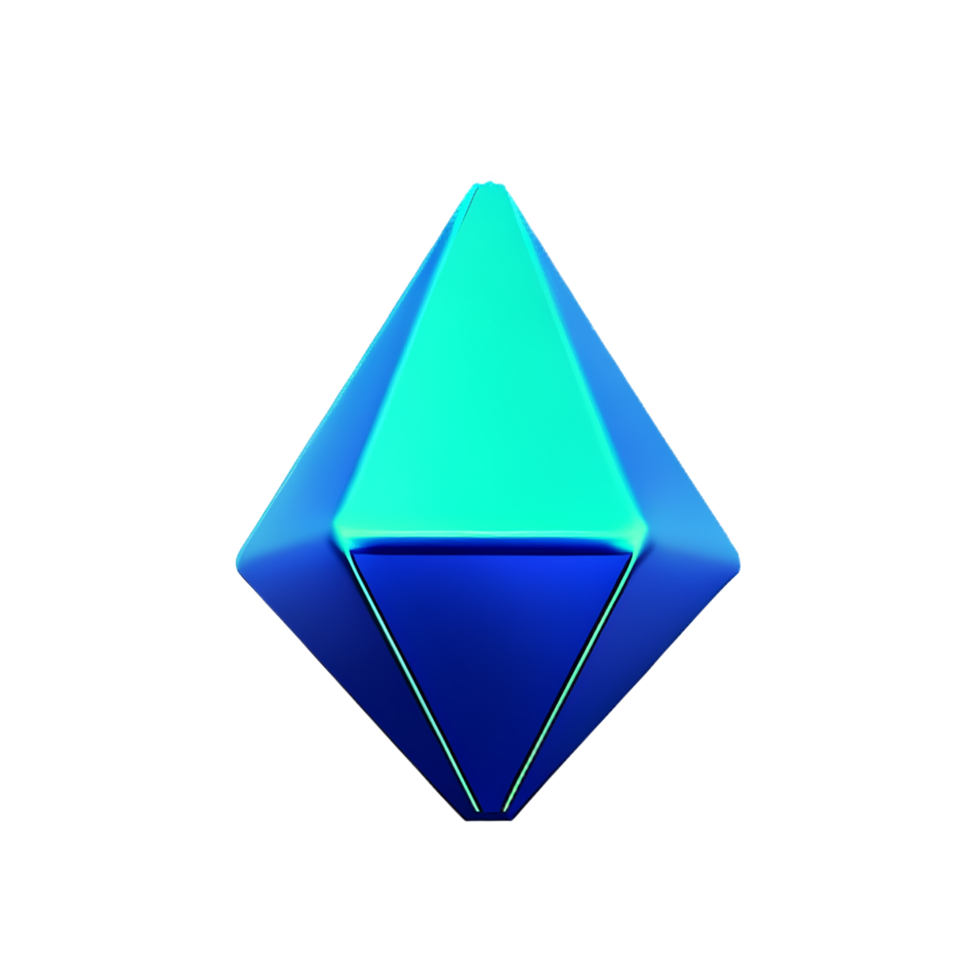 kristal 3d renderen icoon illustratie png