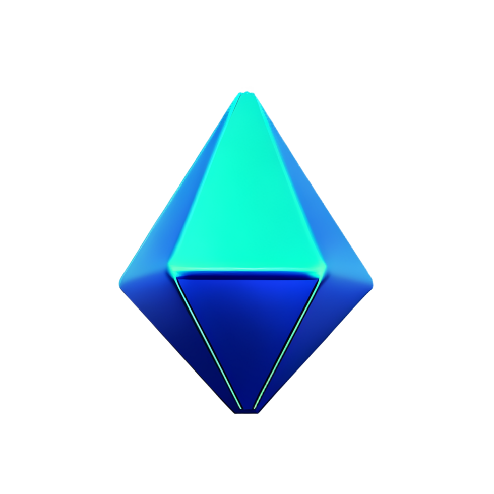 crystal 3d rendering icon illustration png