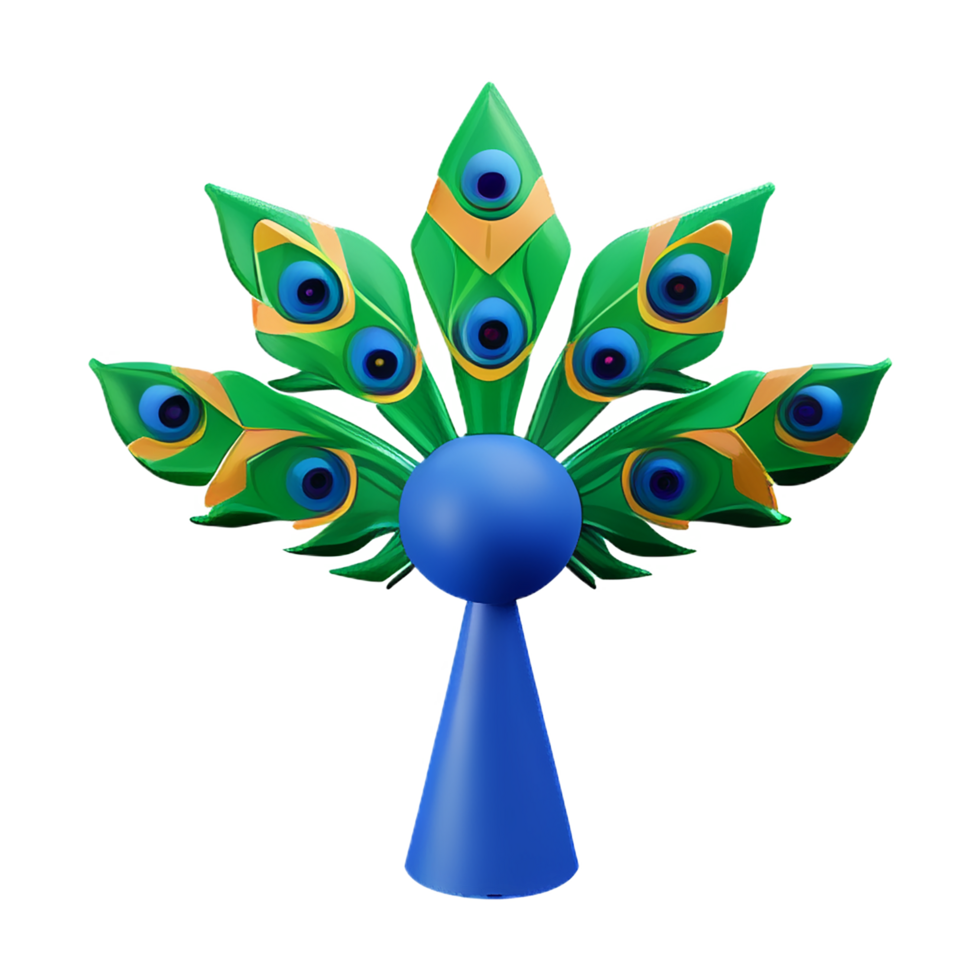 peacock 3d rendering icon illustration png