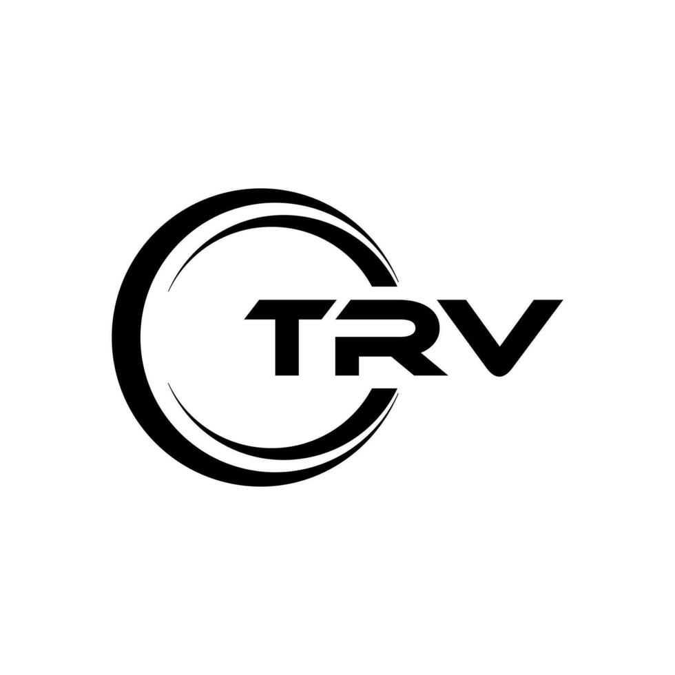 TRV Letter Logo Design, Inspiration for a Unique Identity. Modern Elegance and Creative Design. Watermark Your Success with the Striking this Logo. vector