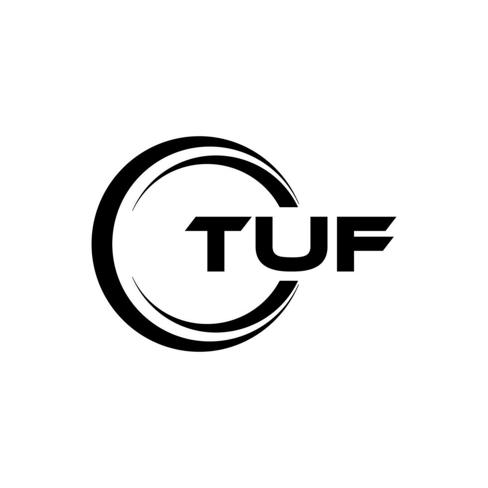 TUF Letter Logo Design, Inspiration for a Unique Identity. Modern Elegance and Creative Design. Watermark Your Success with the Striking this Logo. vector