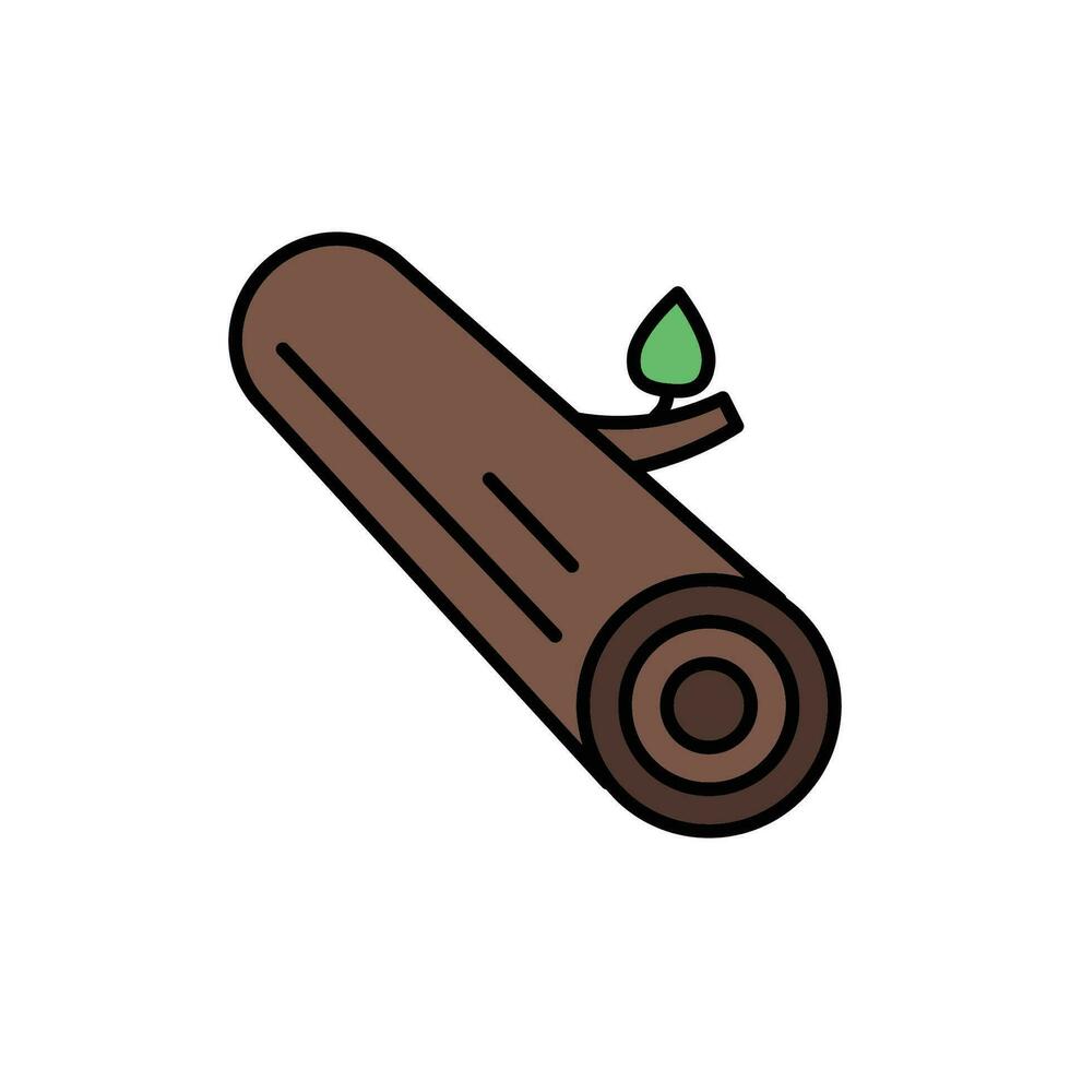 log icon. filled outline icon vector